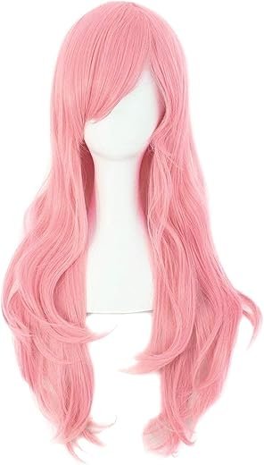 MapofBeauty 28" Pink Curly Cosplay Wig - Fluffy & Fun!